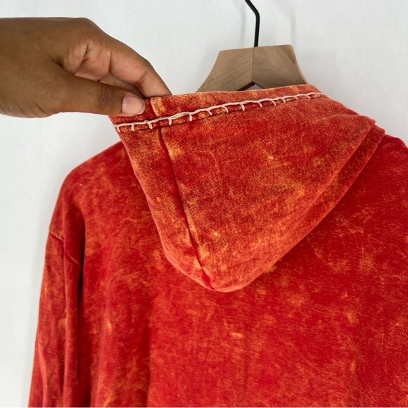 MPC Colorful Patchwork Embroidered Stitching Sip Front Hooded Jacket Artsy - Picture 12 of 17